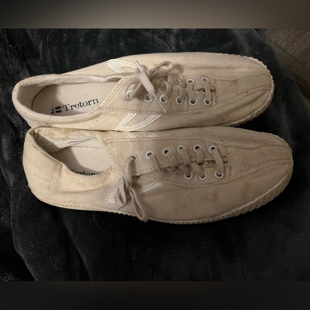 Tretorn white canvas sneaker